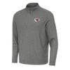 Antigua Men's Heather Black Kansas City Chiefs Subtle Quarter-Zip Top view 1
