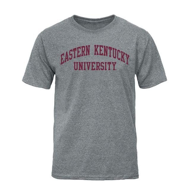 Barnesmith Eastern Kentucky University EKU Colonels Short Sleeve Adult Unisex T-Shirt, Classic, Charcoal Grey, X-Large