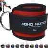 AOHO MOOON (Pair) Comfortable Adjustable Ankle Straps for Cable Machines Women, Gym Workout Leg Strap, Ankle Cuffs for Glute Workouts, Foot Straps for Kickback (Single, Red) view 1