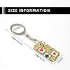 Wxenaiedk Playing Card Suit Casino Pattern Keychain For Rectangle Carabiner With Keyring Clips Organizer For Car Keys view 4
