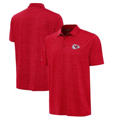 Antigua Men's Heather Red Kansas City Chiefs Layout Polo