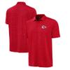 Antigua Men's Heather Red Kansas City Chiefs Layout Polo view 1