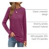 XIEERDUO Womens Long Sleeve T Shirts Casual Fall Vacation Outfits Shirts Dry Fit Purple S view 4