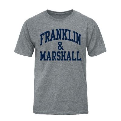 Barnesmith Franklin & Marshall College F&M Diplomats Short Sleeve Adult Unisex T-Shirt, Classic, Charcoal Grey, X-Large