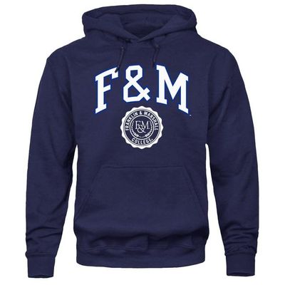 Barnesmith Franklin & Marshall College F&M Diplomats Hooded Sweatshirt, Heritage, Navy, Small