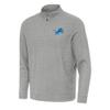 Antigua Men's Heather Gray Detroit Lions Subtle Quarter-Zip Top view 1