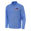 Antigua Men's Heather Royal Buffalo Bills Subtle Quarter-Zip Top view 1