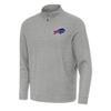 Antigua Men's Heather Gray Buffalo Bills Subtle Quarter-Zip Top view 1
