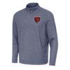 Antigua Men's Heather Navy Chicago Bears Subtle Quarter-Zip Top view 1