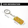 Wxenaiedk Strawberry Ice Cream Day Keychain For Rectangle Carabiner With Keyring Clips Organizer For Car Keys view 4