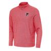 Antigua Men's Heather Red Atlanta Falcons Subtle Quarter-Zip Top view 1