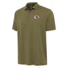Antigua Men's Olive Kansas City Chiefs Reprocess Polo view 2