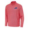 Antigua Men's Heather Red Buffalo Bills Subtle Quarter-Zip Top view 1