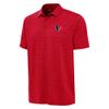 Antigua Men's Heather Red Houston Texans Layout Polo view 2
