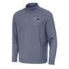 Antigua Men's Heather Navy New England Patriots Subtle Quarter-Zip Top view 1
