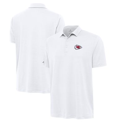 Antigua Men's White Kansas City Chiefs Reprocess Polo