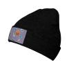 MULIHU Halloween Seamless Pattern Beanie Hat for Men Women Winter Warm Knit Hats Ski Hat Skull Cap Black view 1