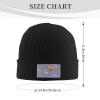 MULIHU Halloween Seamless Pattern Beanie Hat for Men Women Winter Warm Knit Hats Ski Hat Skull Cap Black view 3