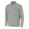 Antigua Men's Heather Gray Green Bay Packers Subtle Quarter-Zip Top view 1