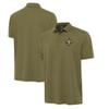 Antigua Men's Olive New Orleans Saints Reprocess Polo view 1
