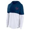 Fanatics Women's Navy/White Houston Texans Backup Option Long Sleeve Hoodie T-Shirt view 2