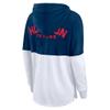 Fanatics Women's Navy/White Houston Texans Backup Option Long Sleeve Hoodie T-Shirt view 3