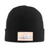 MULIHU Drowsy Cute Cartoon Bear Beanie Hat for Men Women Winter Warm Knit Hats Ski Hat Skull Cap Black view 2