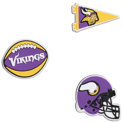FOCO Minnesota Vikings Officially Licensed NFL Shoe Decoration Charms  3 Pack Fan Footwear Accessories