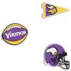 FOCO Minnesota Vikings Officially Licensed NFL Shoe Decoration Charms  3 Pack Fan Footwear Accessories view 1