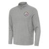 Antigua Men's Heather Gray Pittsburgh Steelers Subtle Quarter-Zip Top view 1