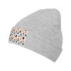 MULIHU Happy Halloween Seamless Pattern Beanie Hat for Men Women Winter Warm Knit Hats Ski Hat Skull Cap Gray view 1