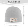 MULIHU Happy Halloween Seamless Pattern Beanie Hat for Men Women Winter Warm Knit Hats Ski Hat Skull Cap Gray view 3