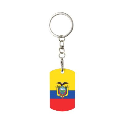 Wxenaiedk National Symbols Of Colombia Flag Keychain For Rectangle Carabiner With Keyring Clips For Car Keys
