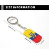 Wxenaiedk National Symbols Of Colombia Flag Keychain For Rectangle Carabiner With Keyring Clips For Car Keys view 4