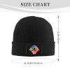 Hand Tear Flag of Saint Kitts and Nevis Beanie Hat for Men Women Winter Warm Knit Hats Ski Hat Skull Cap Black view 3