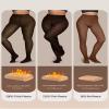 Vertvie Women's Fleece-Lined Thermal Leggings - High Waist Winter Tights Soft Warm Fuzzy Lined Opaque Thick Cold Weather Pants(220g-Thin Fleece,Coffee Sheer/Black Sheer,XX-Large) view 4