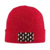 MULIHU Fat Girl Seamless Pattern Beanie Hat for Men Women Winter Warm Knit Hats Ski Hat Skull Cap Red view 2