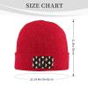 MULIHU Fat Girl Seamless Pattern Beanie Hat for Men Women Winter Warm Knit Hats Ski Hat Skull Cap Red view 3