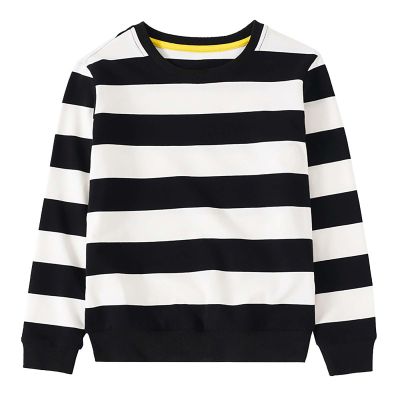 Boys Girls Striped T-Shirt, Long Sleeve Long Sleeve Classic Fit Crewneck Tee T-Shirt Cotton Soft Warm (B, 7-8 Years)