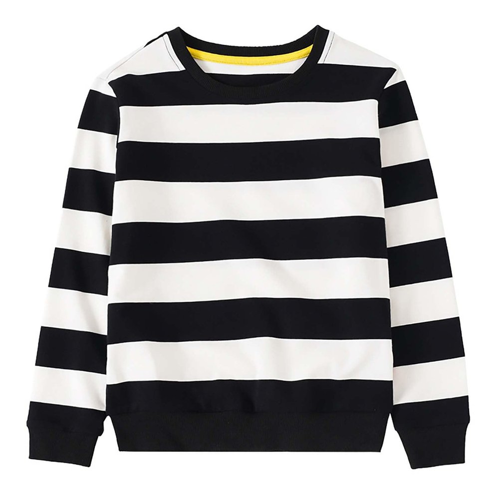 Boys Girls Striped T-Shirt, Long Sleeve Long Sleeve Classic Fit Crewneck Tee T-Shirt Cotton Soft Warm (B, 7-8 Years)
