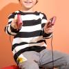 Boys Girls Striped T-Shirt, Long Sleeve Long Sleeve Classic Fit Crewneck Tee T-Shirt Cotton Soft Warm (B, 7-8 Years) view 4