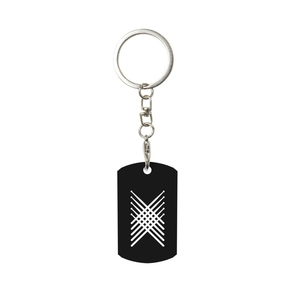 Wxenaiedk Fading Percussion Drum Keychain For Rectangle Carabiner With Keyring Clips For Car Keys