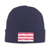 MULIHU Cute Bear Seamless Pattern Beanie Hat for Men Women Winter Warm Knit Hats Ski Hat Skull Cap Navy Blue view 2