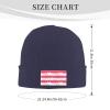 MULIHU Cute Bear Seamless Pattern Beanie Hat for Men Women Winter Warm Knit Hats Ski Hat Skull Cap Navy Blue view 3