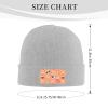 MULIHU Seamless Pattern of Skull and Brain Beanie Hat for Men Women Winter Warm Knit Hats Ski Hat Skull Cap Gray view 3