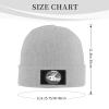 Cute Raccoon in Space Beanie Hat for Men Women Winter Warm Knit Hats Ski Hat Skull Cap Gray view 3