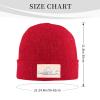 MULIHU Drowsy Cute Cartoon Bear Beanie Hat for Men Women Winter Warm Knit Hats Ski Hat Skull Cap Red view 3