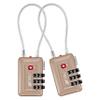 TSA Accepted Luggage Travel Lock, Set-Your-Own Combination Lock for School Gym Locker, Luggage Suitcase Baggage Locks, Filing Cabinets, Toolbox, Case (Titanium, 2 Pack) view 1