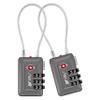 TSA Accepted Luggage Travel Lock, Set-Your-Own Combination Lock for School Gym Locker, Luggage Suitcase Baggage Locks, Filing Cabinets, Toolbox, Case (Slate Gray, 2 Pack) view 1
