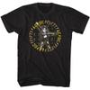 ACDC Fifty Years Angus Young Clock Mens Black Short Sleeve T Shirt Classic Rock Vintage Style Graphic Tee view 1